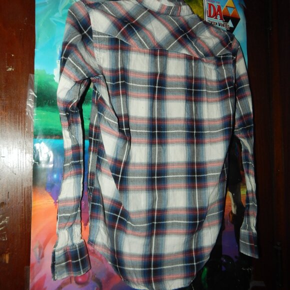 American Eagle Plaid button down shirt XS/TP - Picture 4 of 4